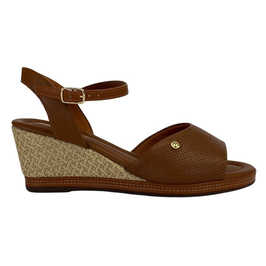 Sandália Anabela Piccadilly 408214 Feminino Marrom casual